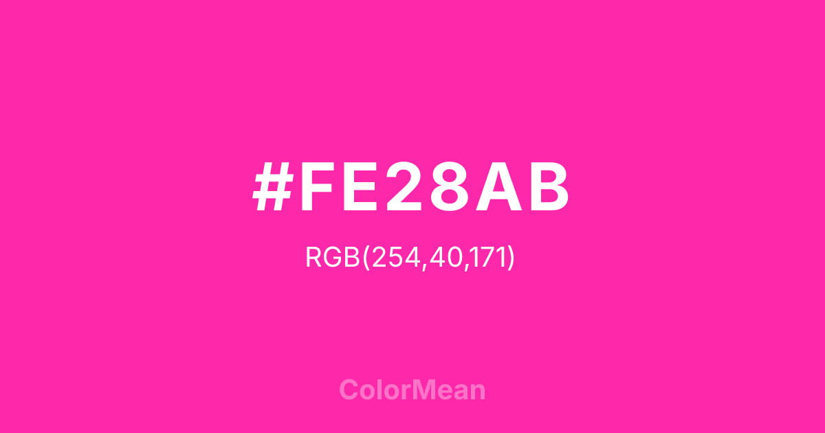 #FE28AB color swatch