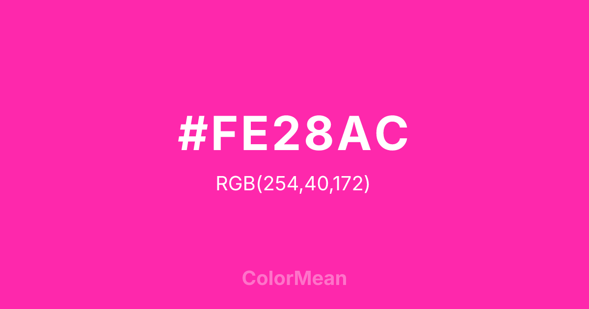 #FE28AC color swatch