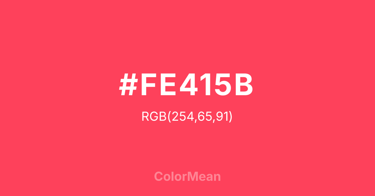 #FE415B color swatch
