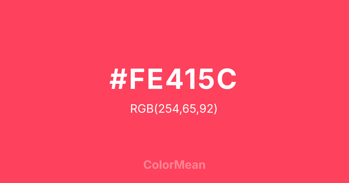 #FE415C color swatch