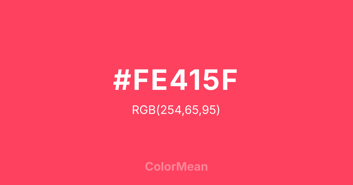 #FE415F color swatch