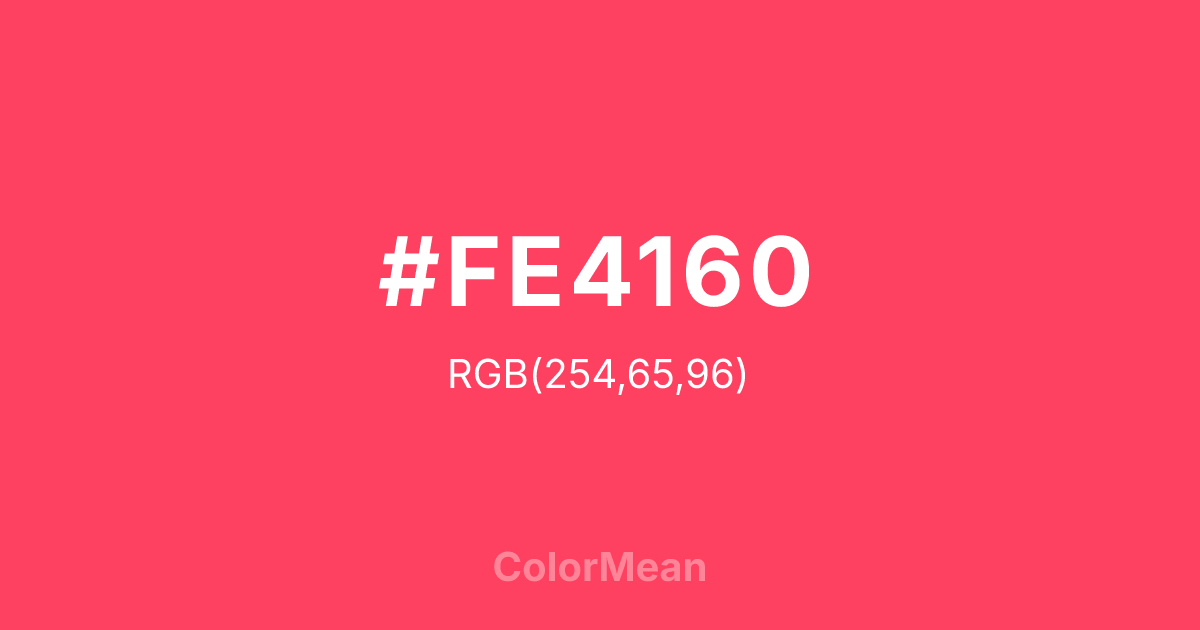 #FE4160 color swatch