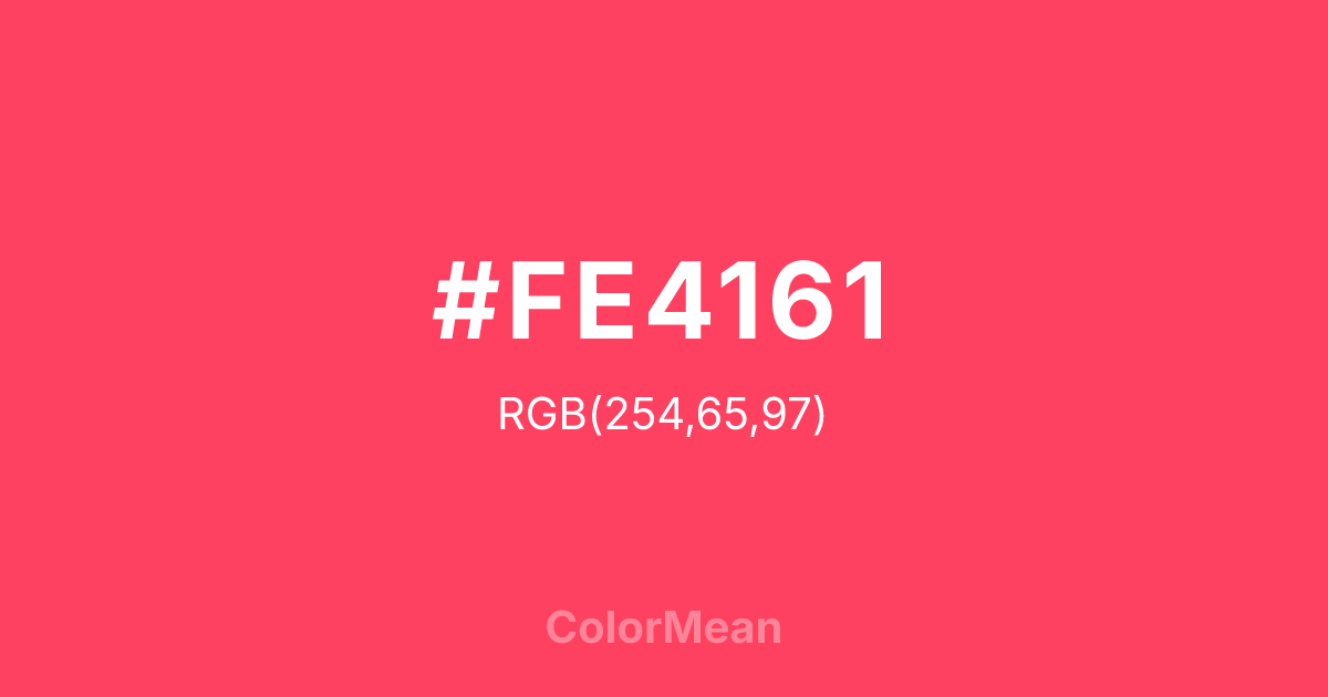 #FE4161 color swatch