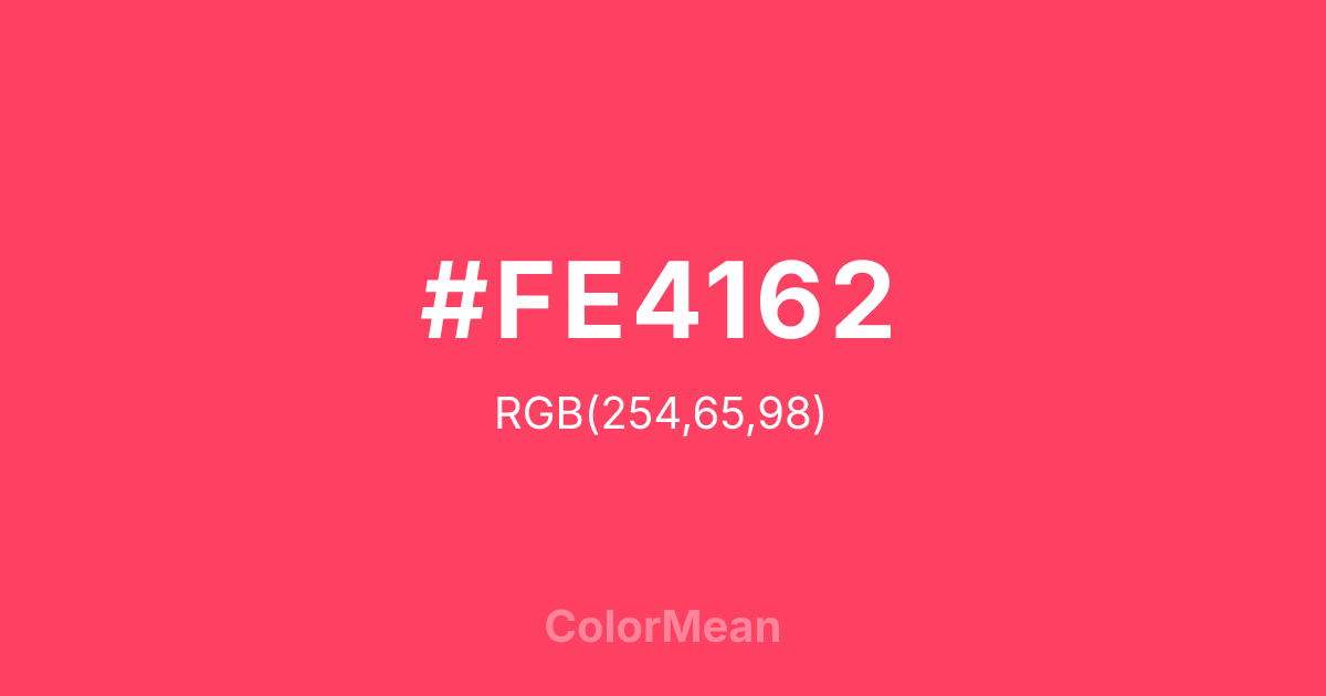 #FE4162 color swatch