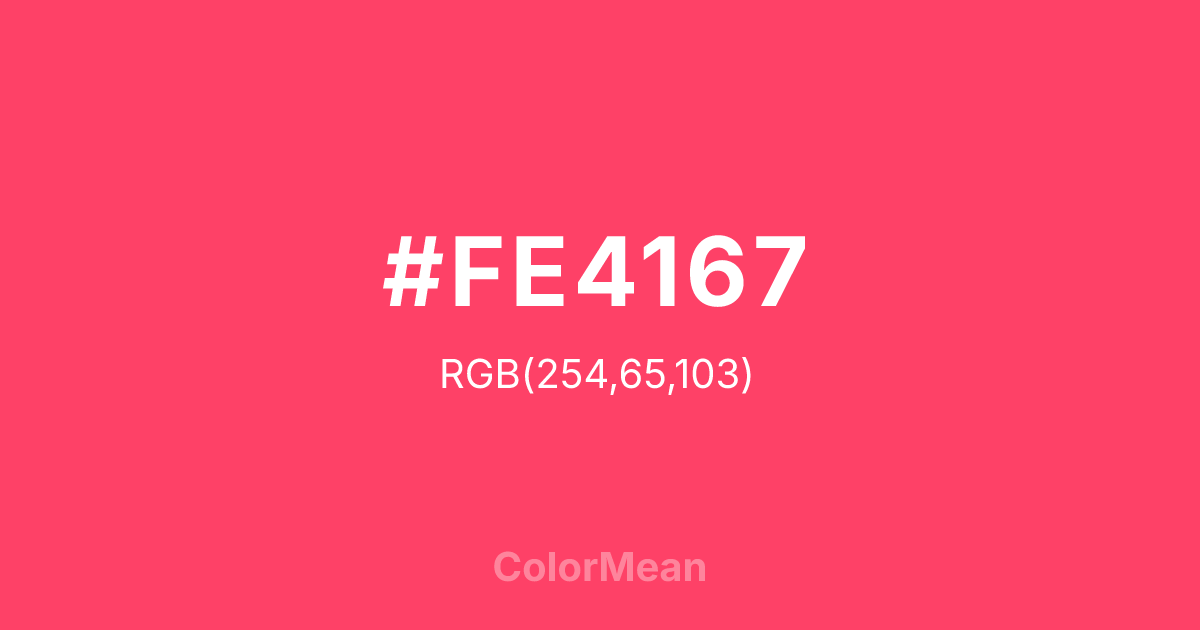 #FE4167 color swatch
