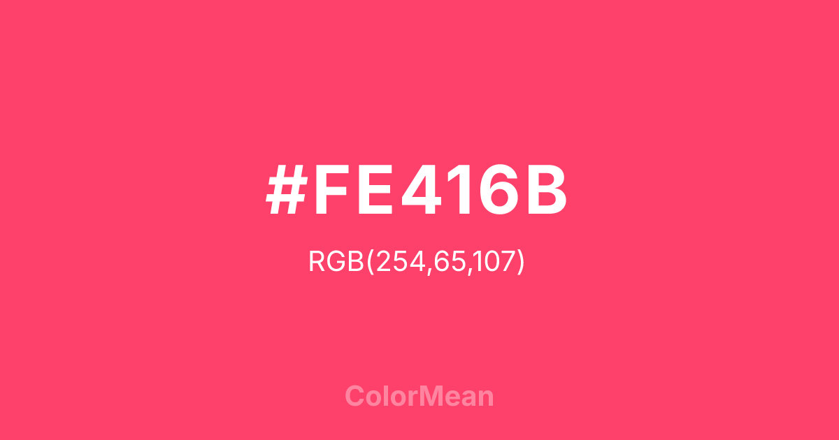 #FE416B color swatch