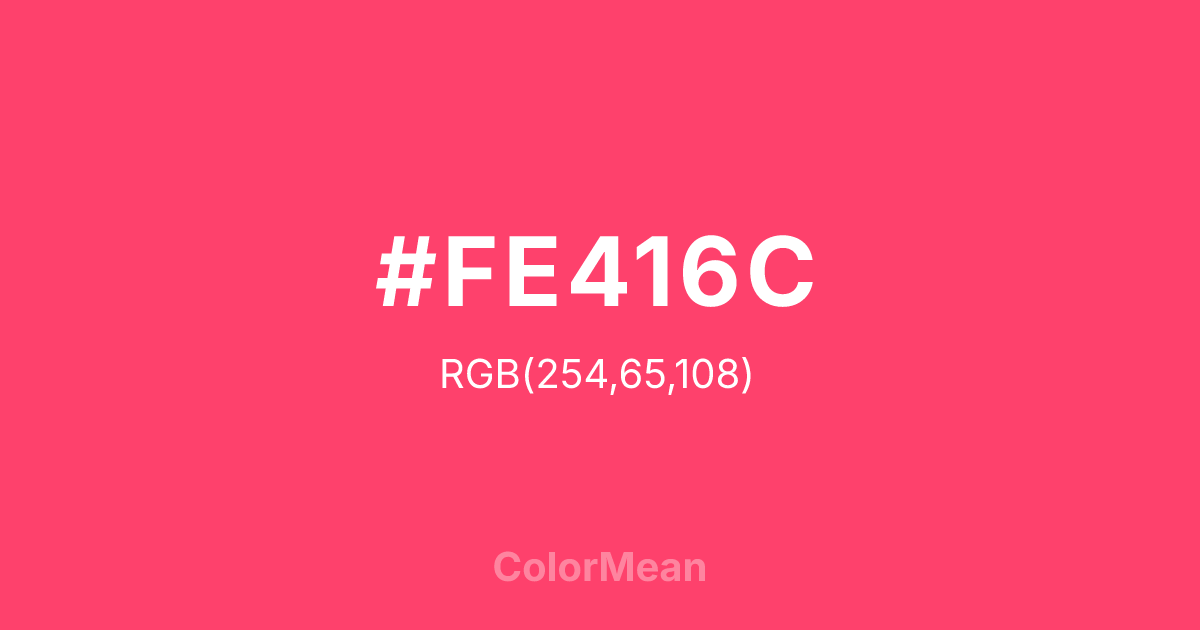 #FE416C color swatch