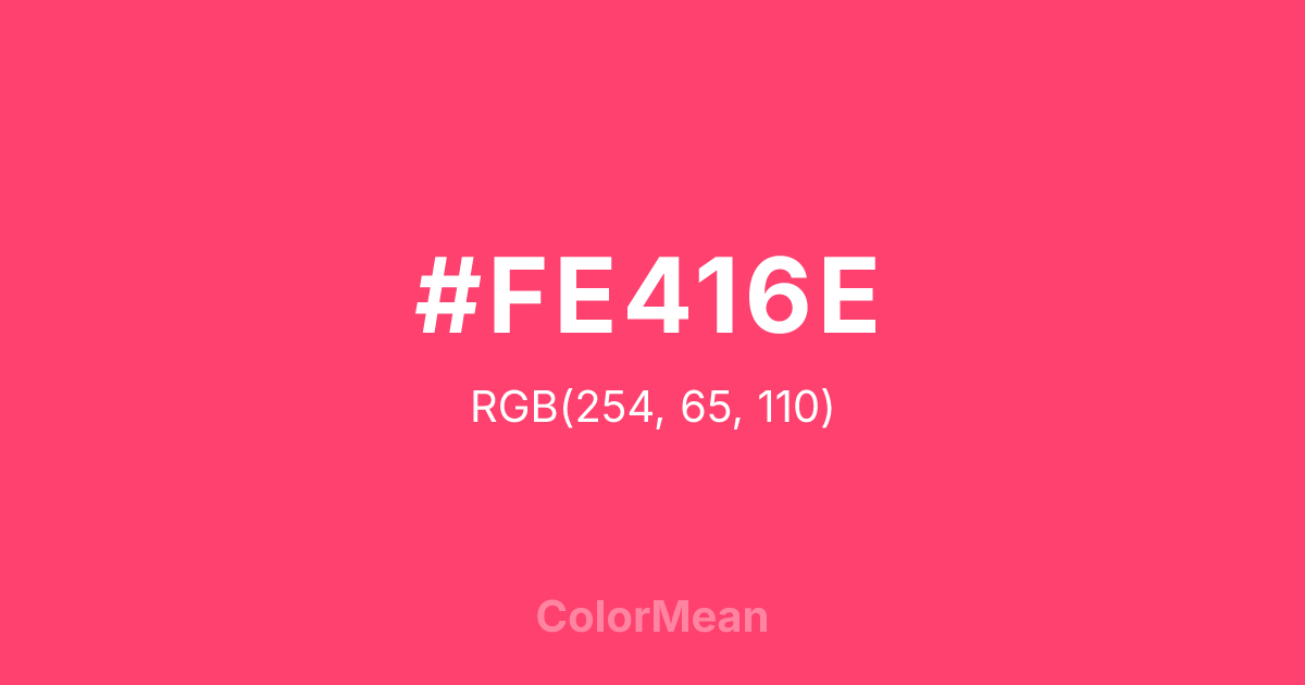 #FE416E color swatch