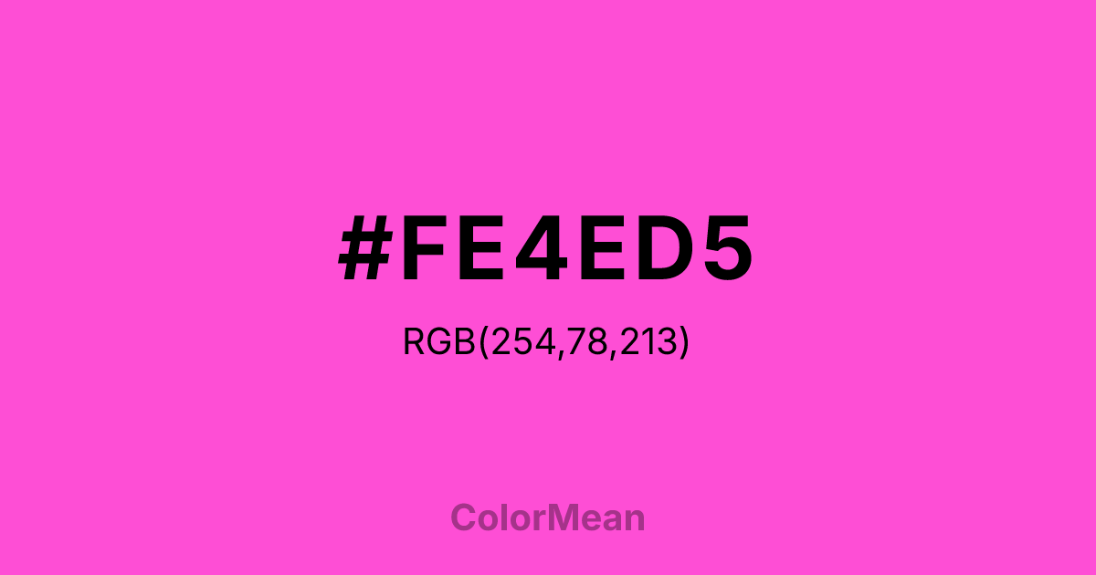#FE4ED5 color swatch