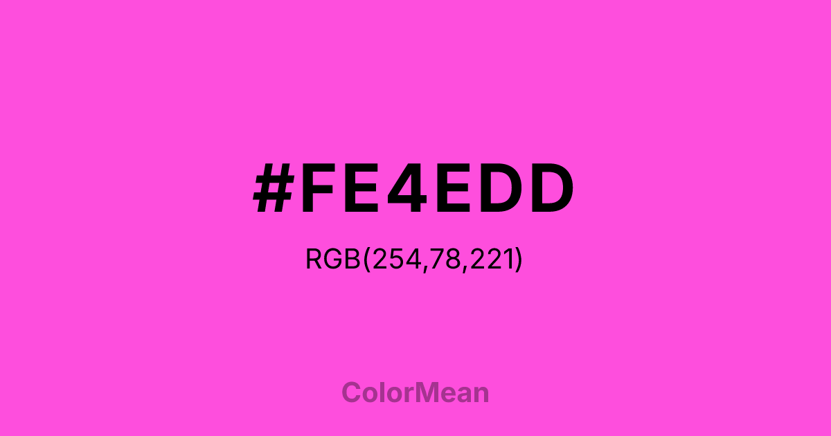 #FE4EDD color swatch