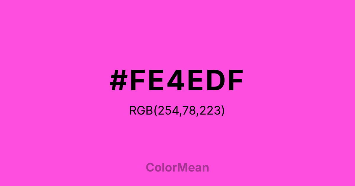 #FE4EDF color swatch