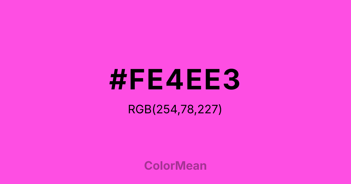 #FE4EE3 color swatch