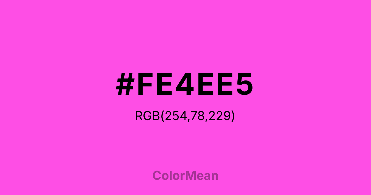 #FE4EE5 color swatch