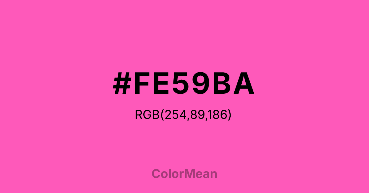 #FE59BA color swatch
