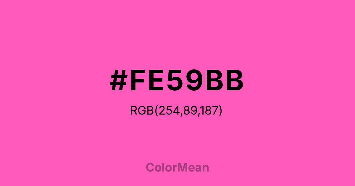 #FE59BB color swatch