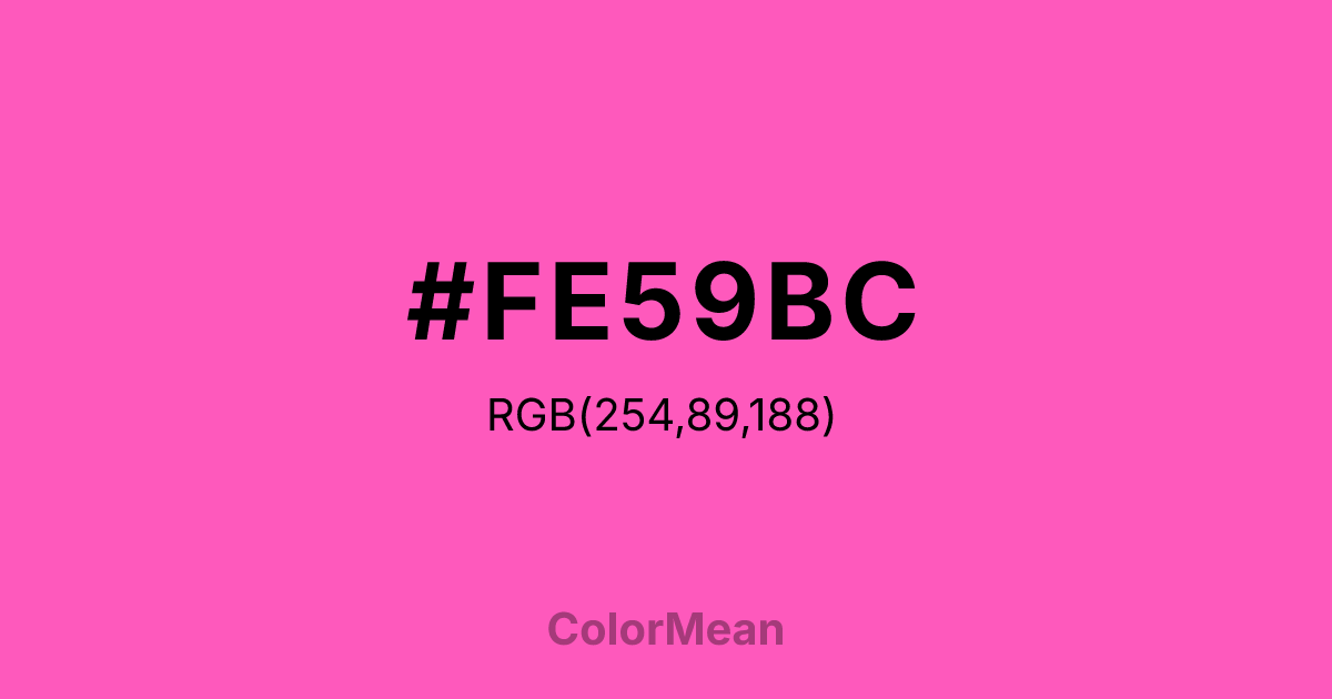 #FE59BC color swatch
