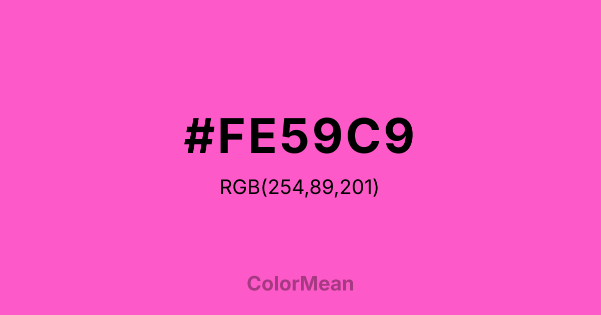 #FE59C9 color swatch