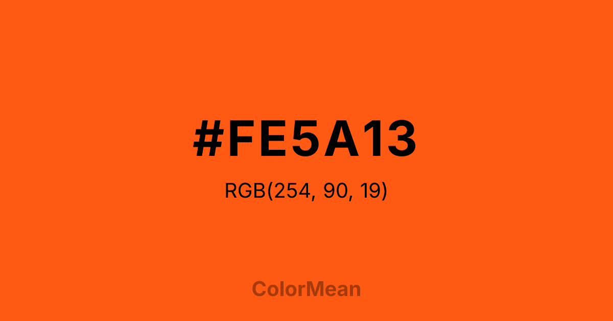 #FE5A13 color swatch