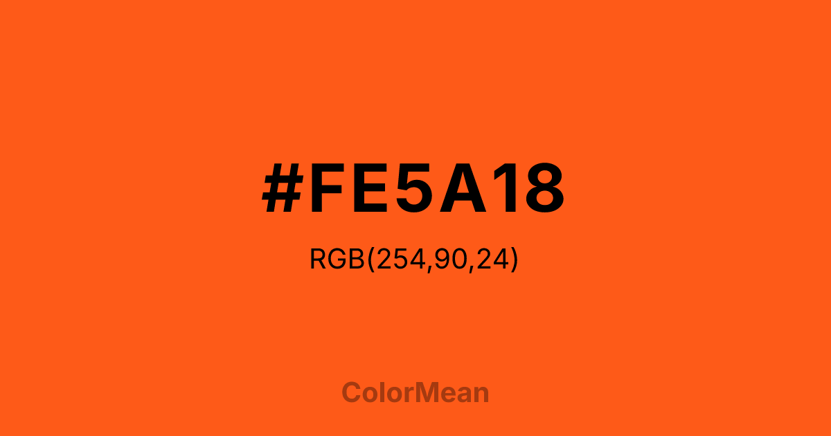 #FE5A18 color swatch