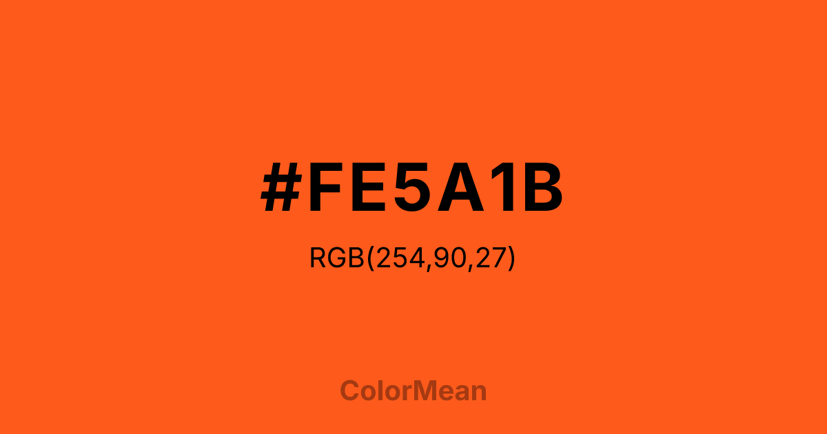 #FE5A1B color swatch