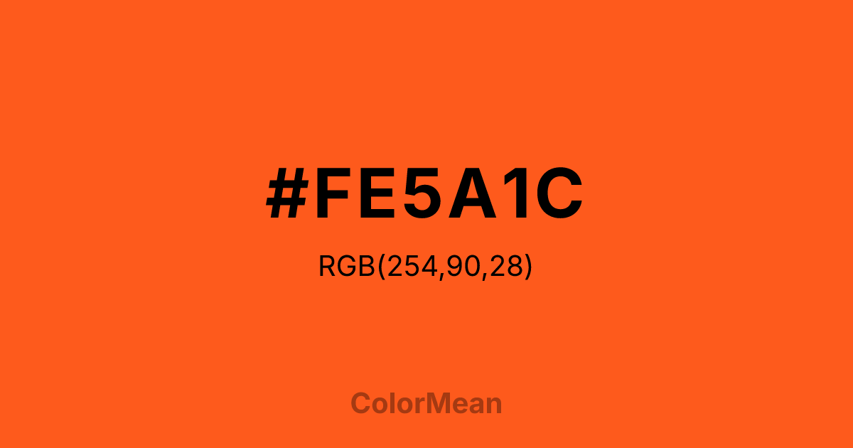 #FE5A1C color swatch