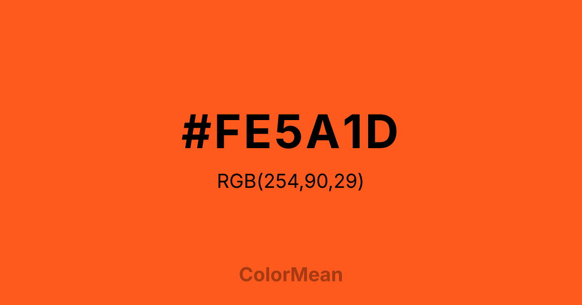 #FE5A1D color swatch