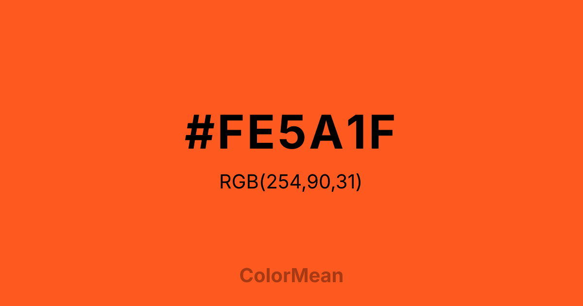 #FE5A1F color swatch