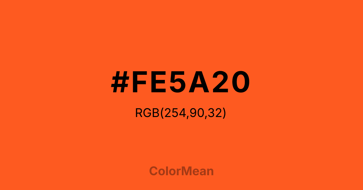 #FE5A20 color swatch
