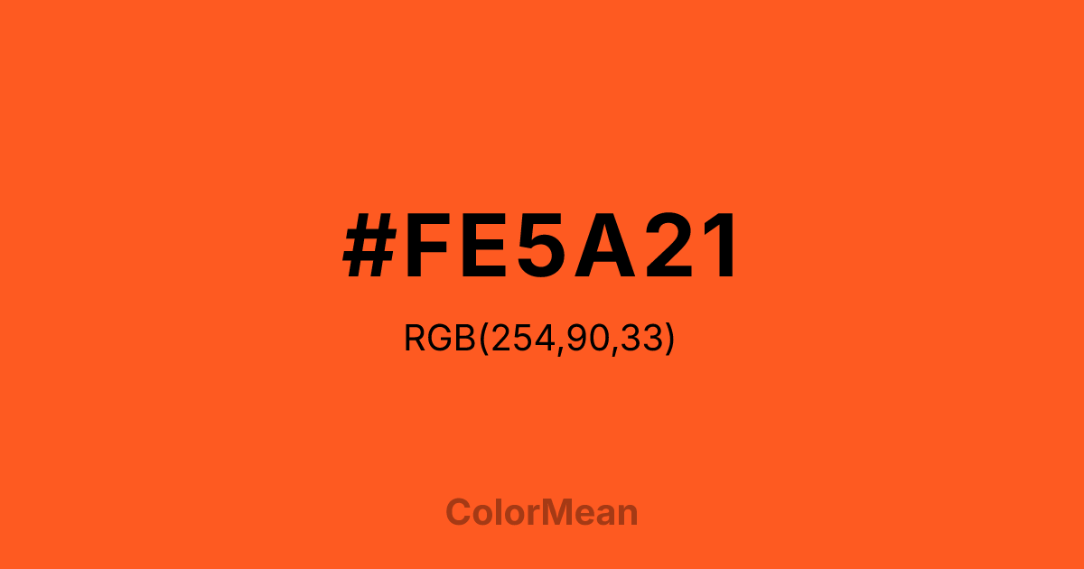 #FE5A21 color swatch