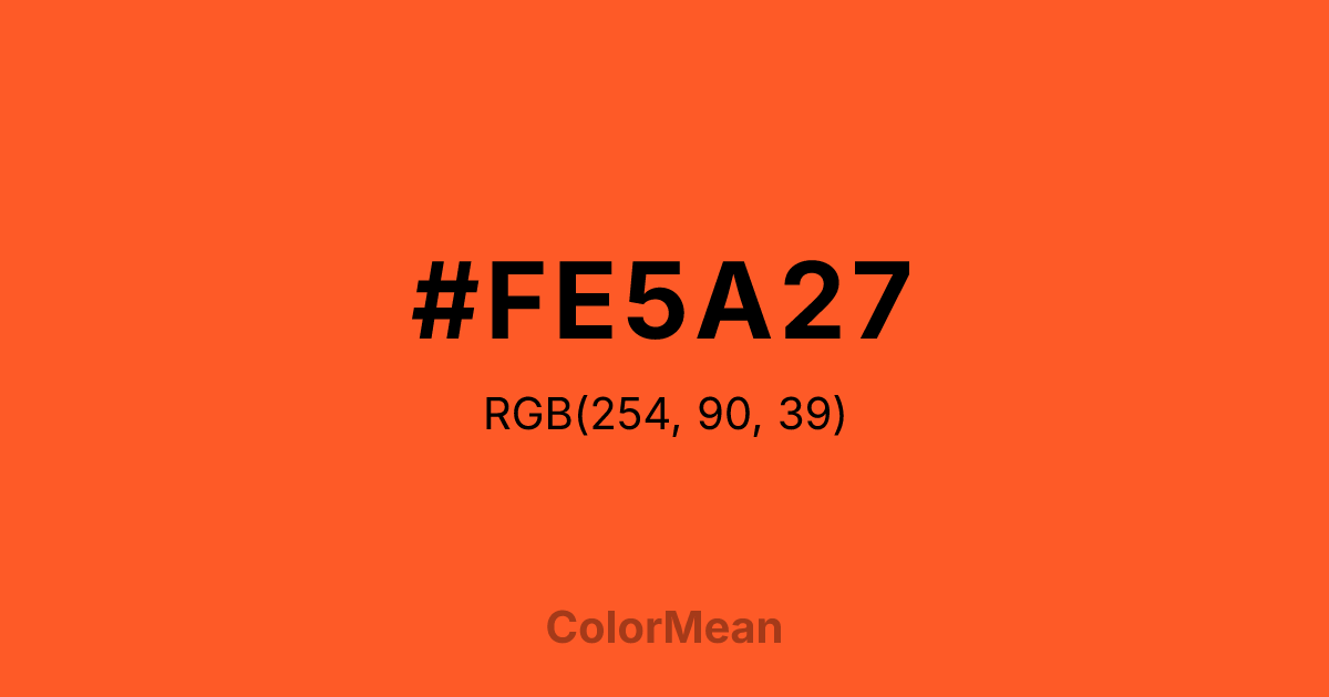 #FE5A27 color swatch