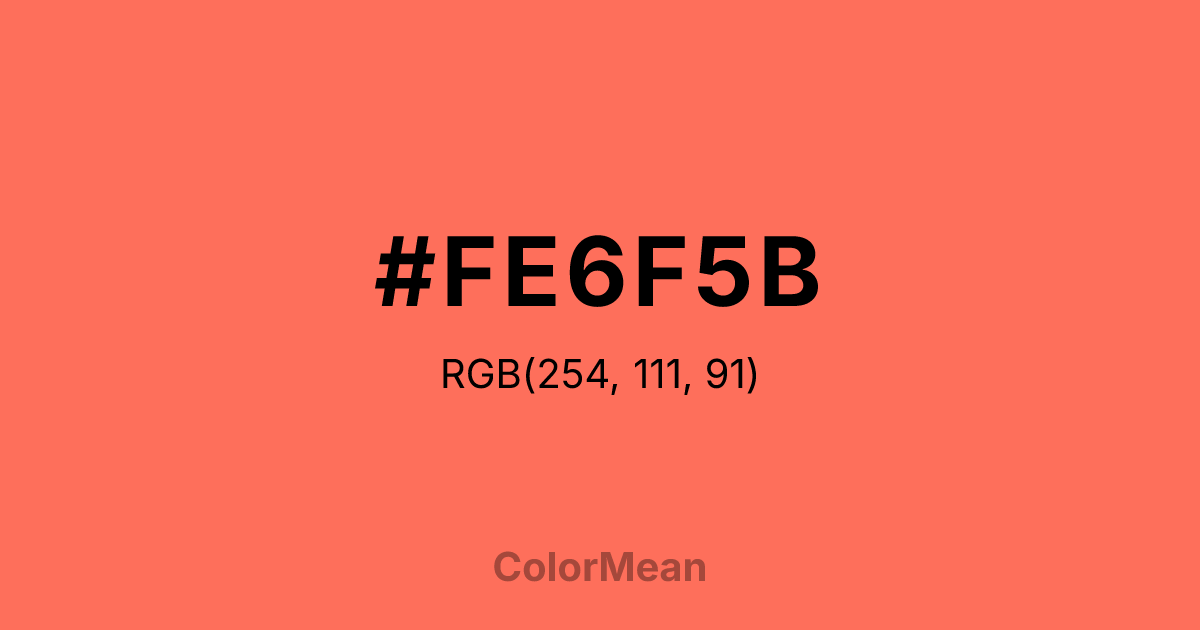 #FE6F5B color swatch