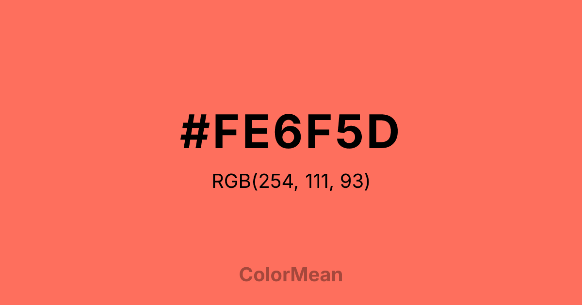 #FE6F5D color swatch
