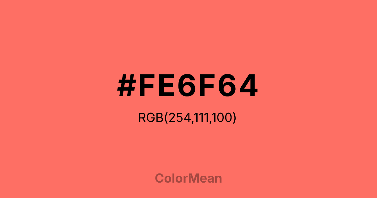 #FE6F64 color swatch