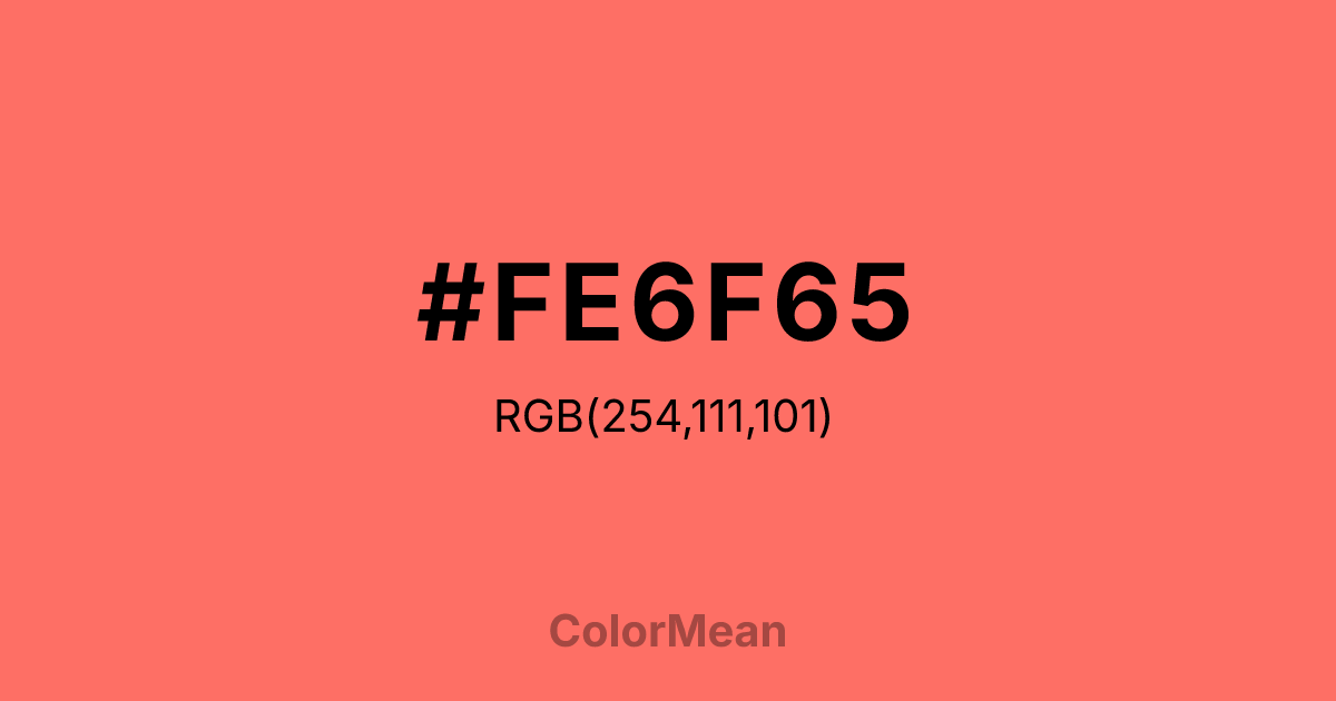 #FE6F65 color swatch