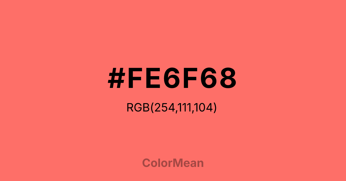 #FE6F68 color swatch