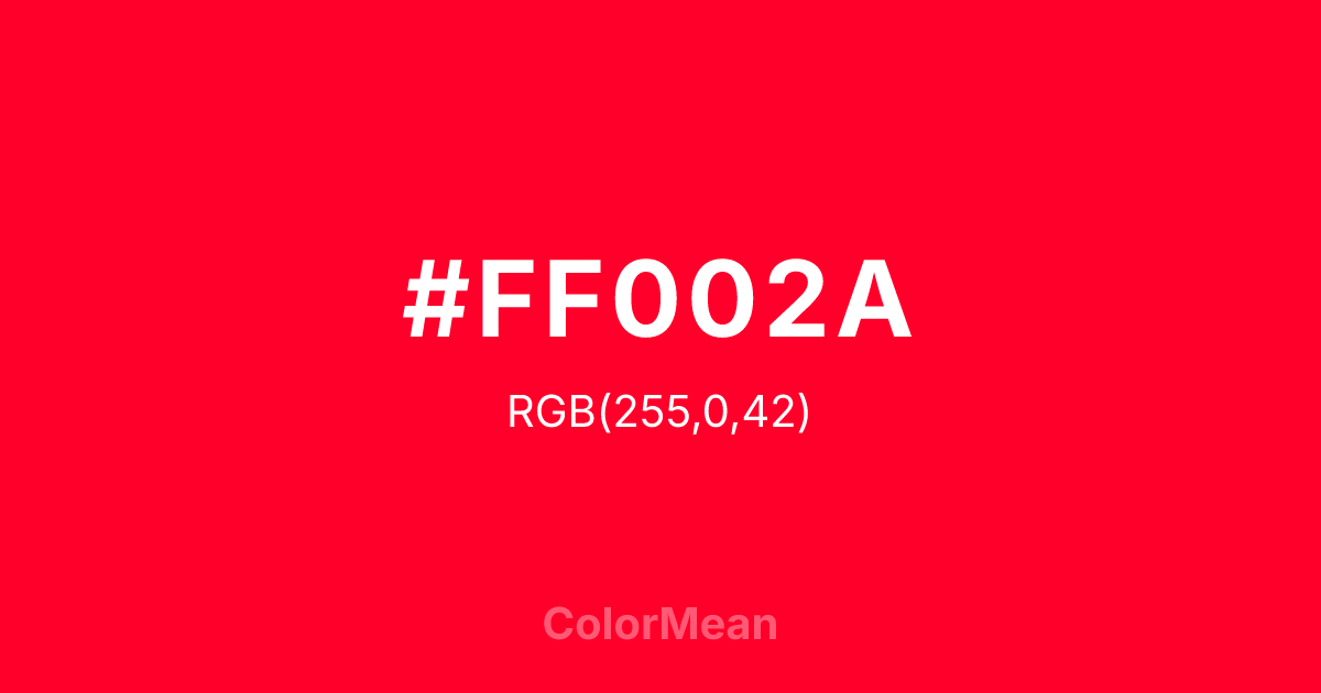 #FF002A color swatch