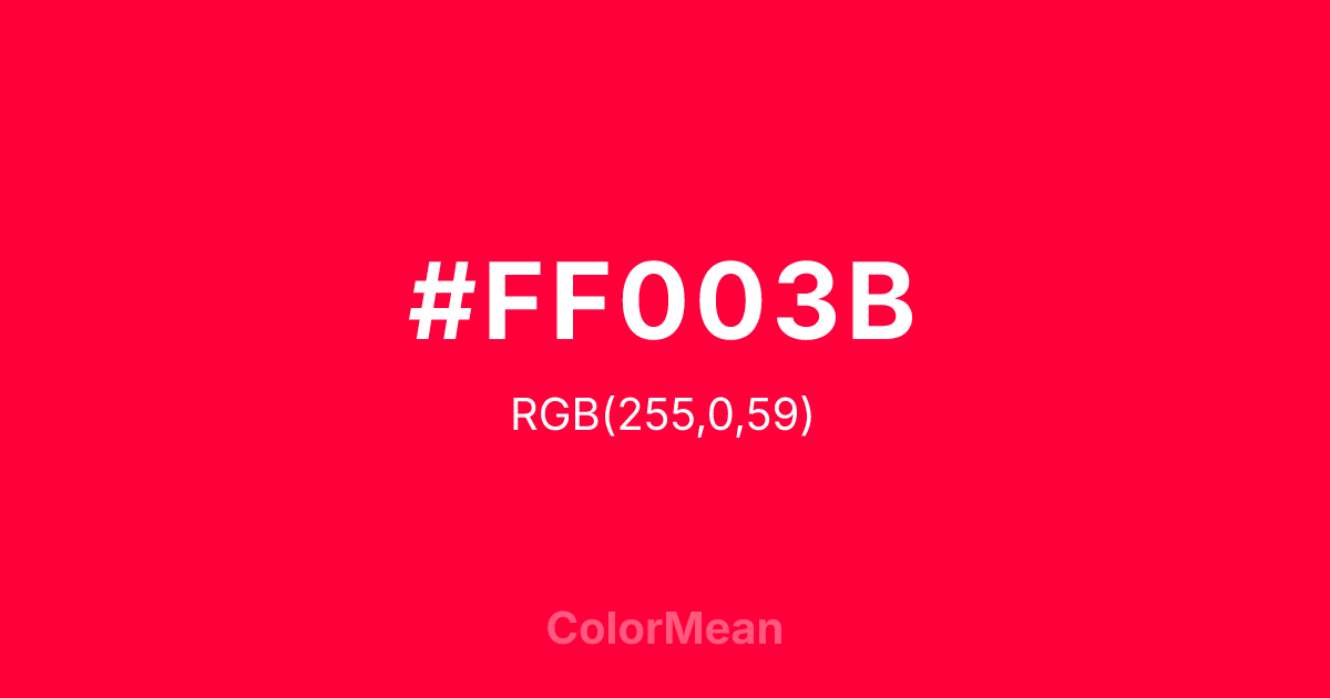 #FF003B color swatch