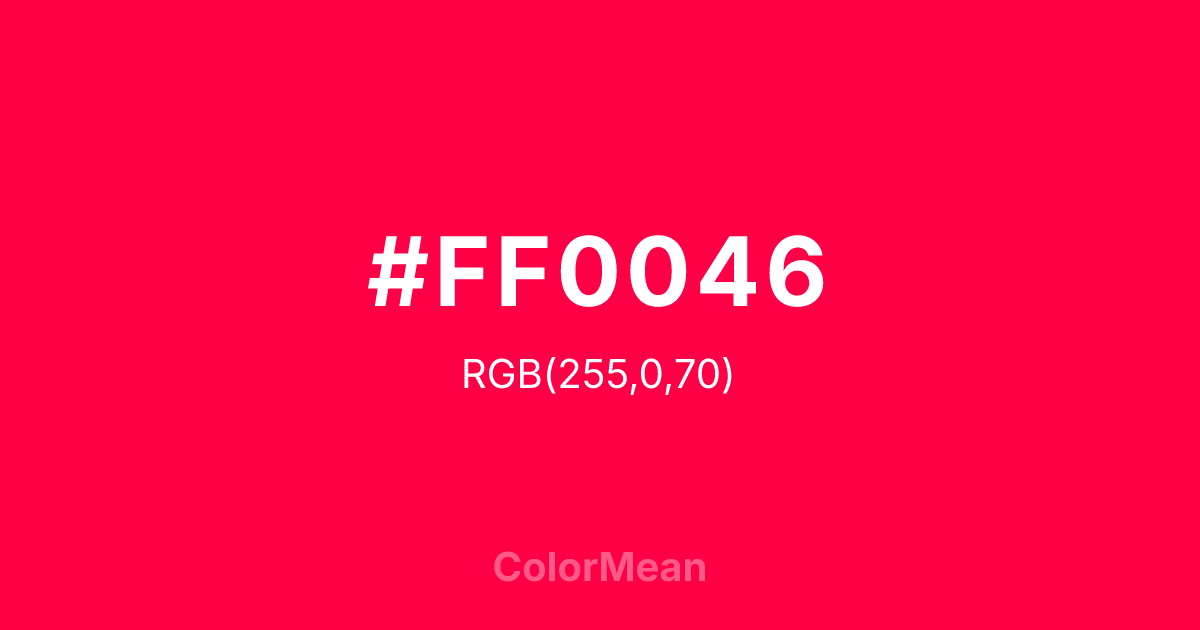 #FF0046 color swatch