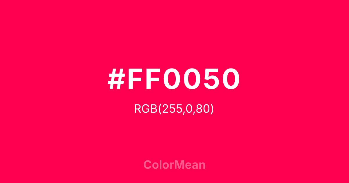 #FF0050 color swatch