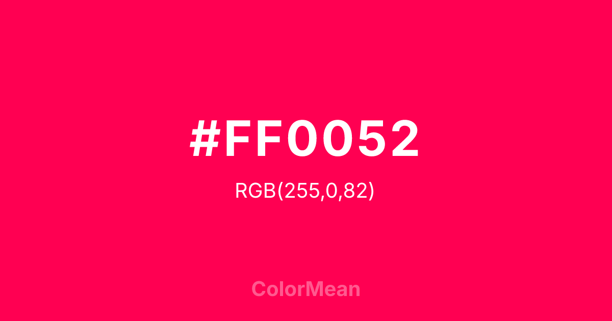 #FF0052 color swatch