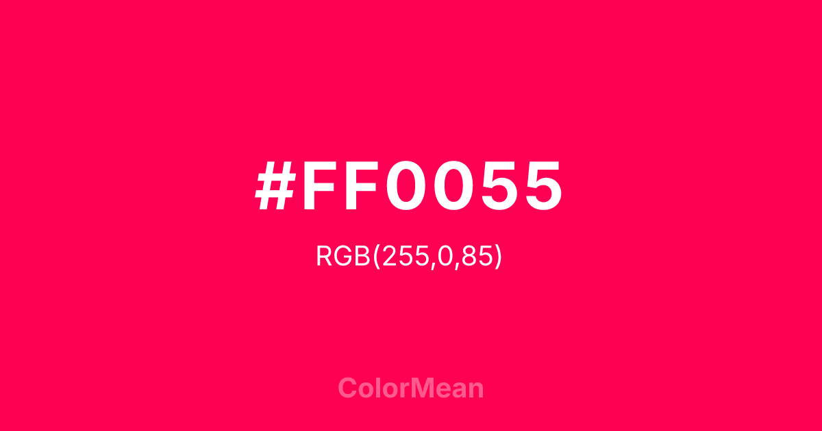 #FF0055 color swatch