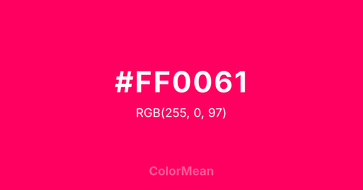 #FF0061 color swatch