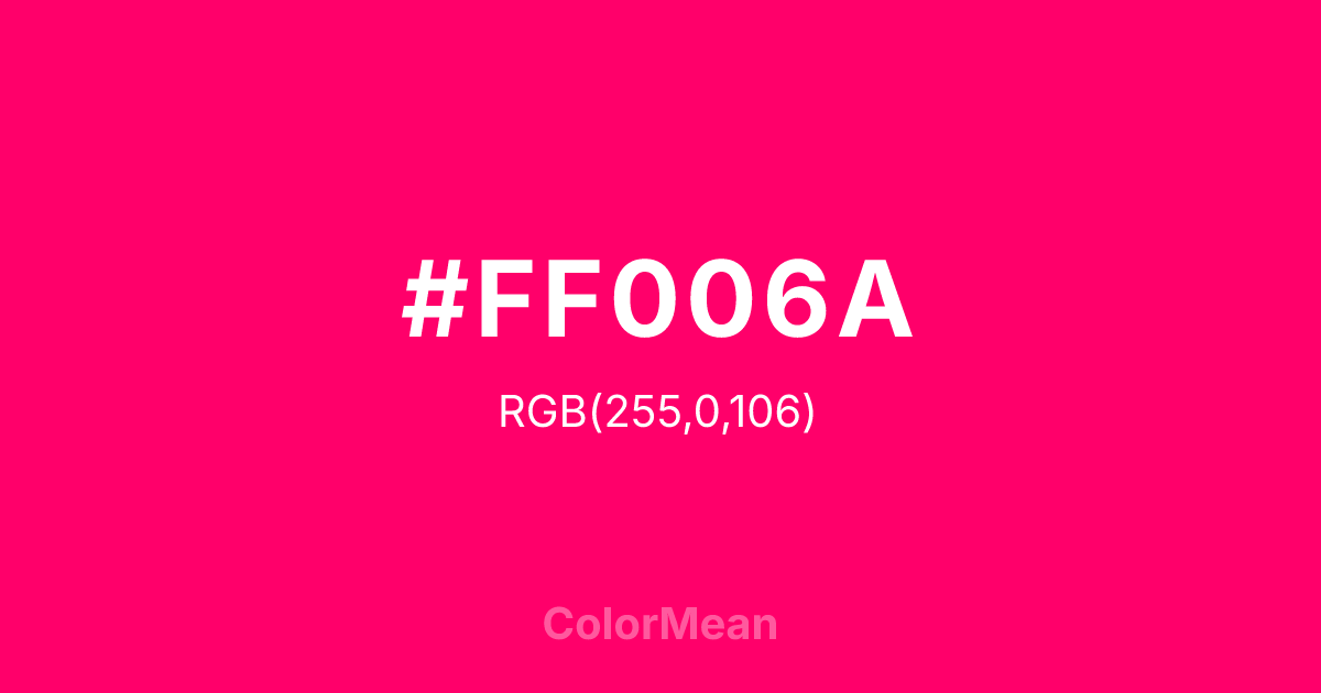 #FF006A color swatch