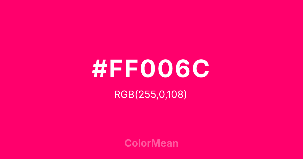 #FF006C color swatch
