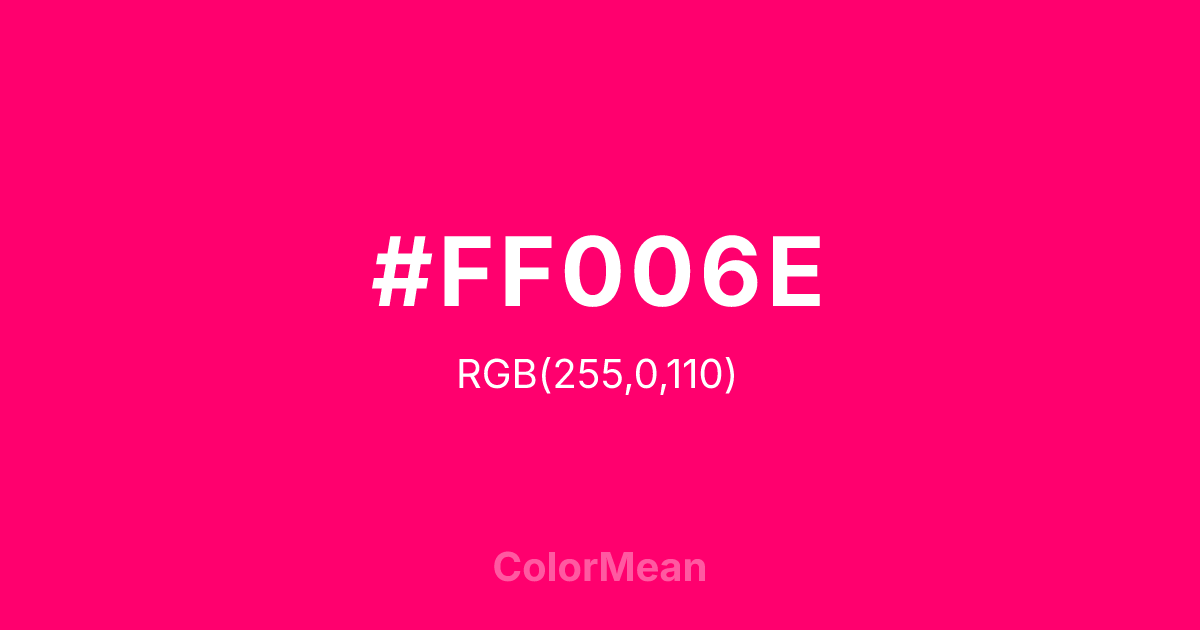 #FF006E color swatch