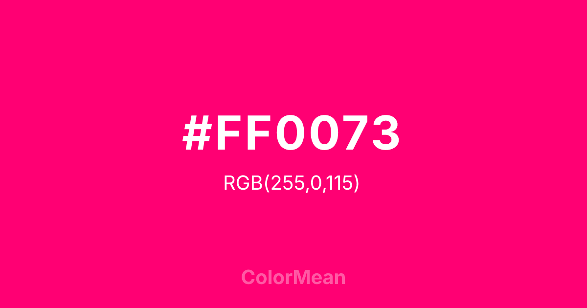 #FF0073 color swatch
