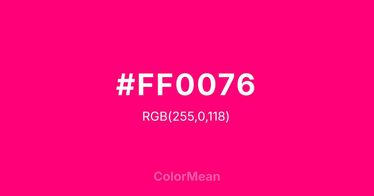 #FF0076 color swatch