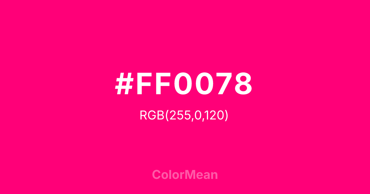 #FF0078 color swatch