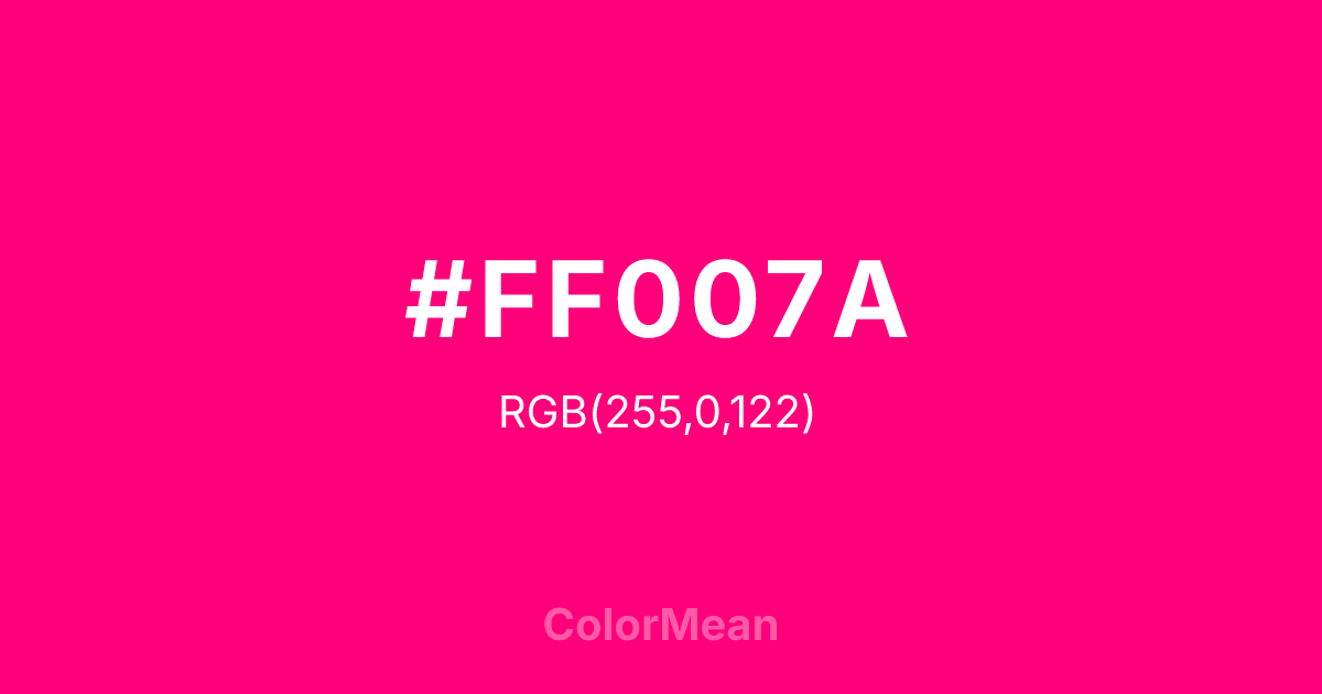 #FF007A color swatch