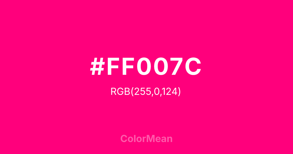 #FF007C color swatch